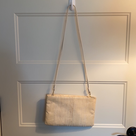 Vintage Clemente Snakeskin Purse Clutch Cream - Picture 2 of 8